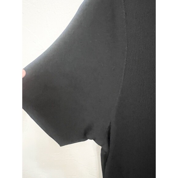 Exclusively MISOOK Dress Black Knit Maxi Short Sleeve Side Slit Size Medium $300 - Picture 6 of 8